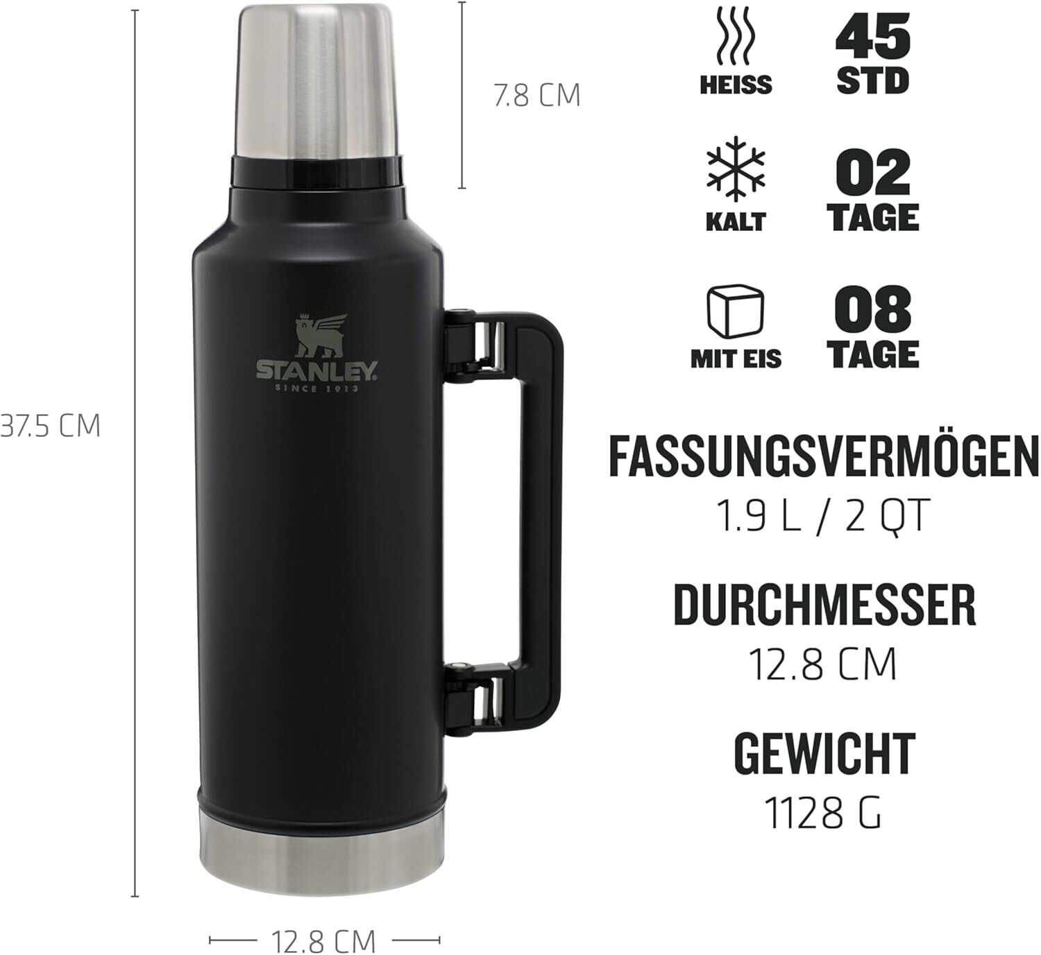 Stanley Classic Thermosflasche 1.9L auch 1.4L 44,99€ statt 74,95€