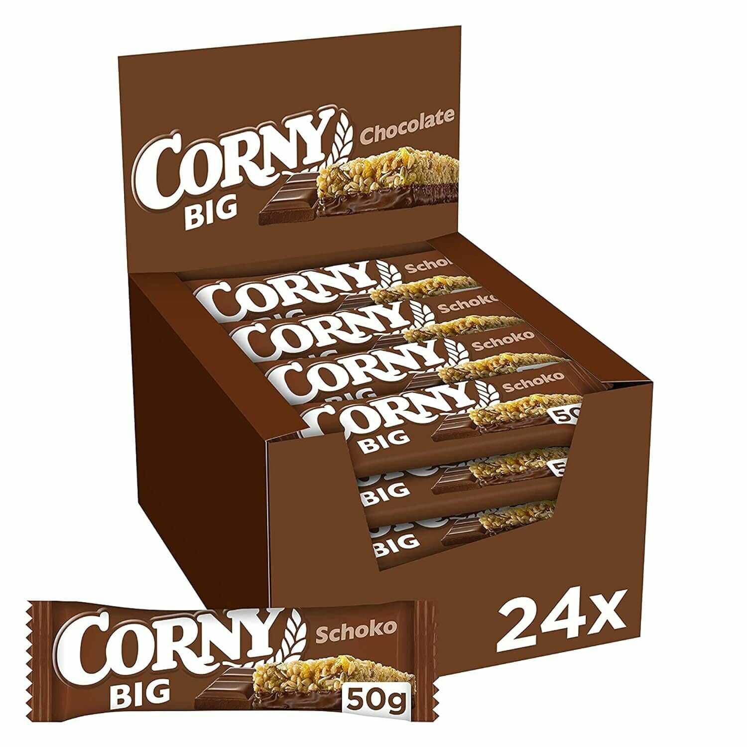 Müsliriegel Corny BIG Schoko, mit Erdnüssen und Schoko, Großpackung 24x50g 10,72€ statt 18,39€