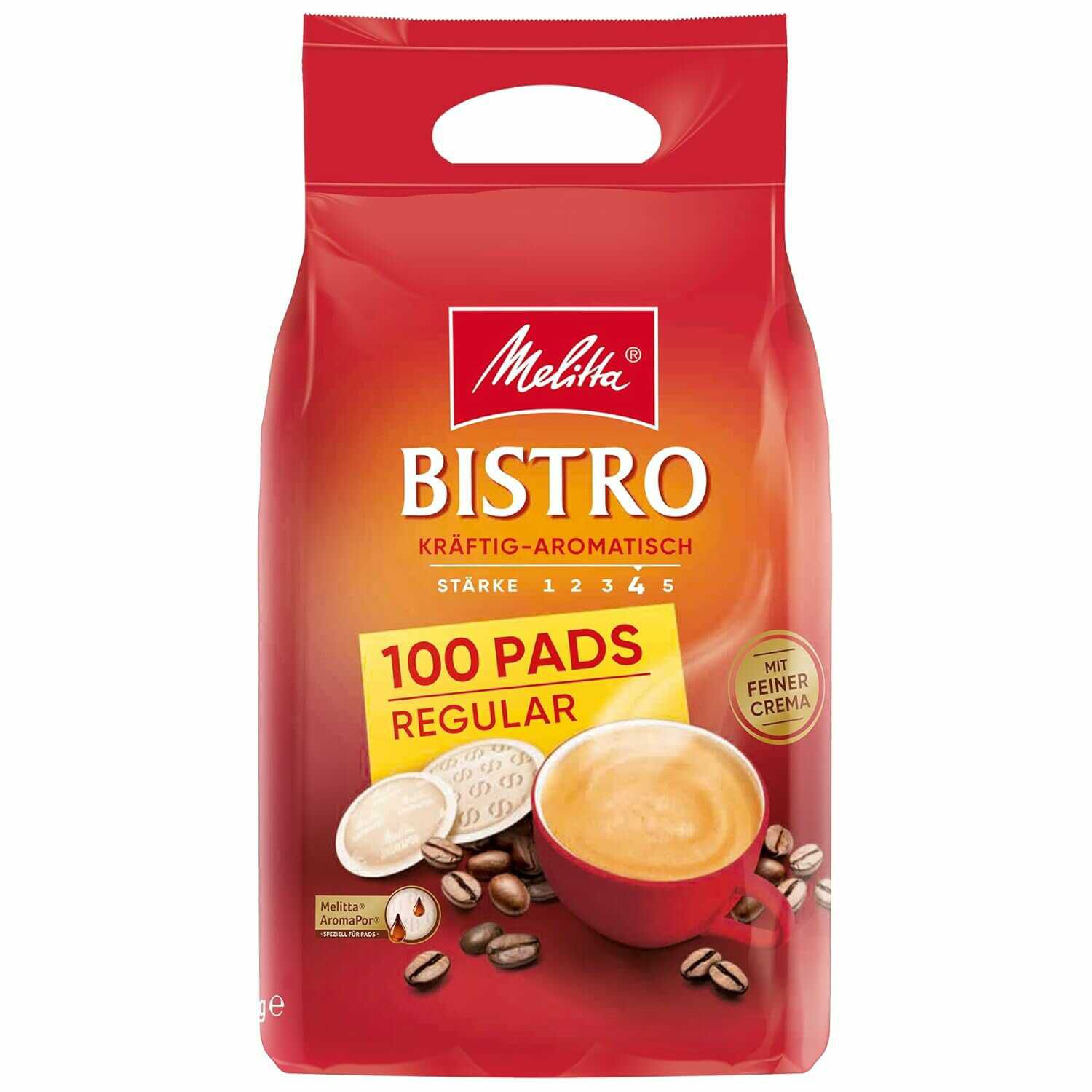 Melitta Bistro 100 Stück Kaffeepads für 9,71€ statt 17€