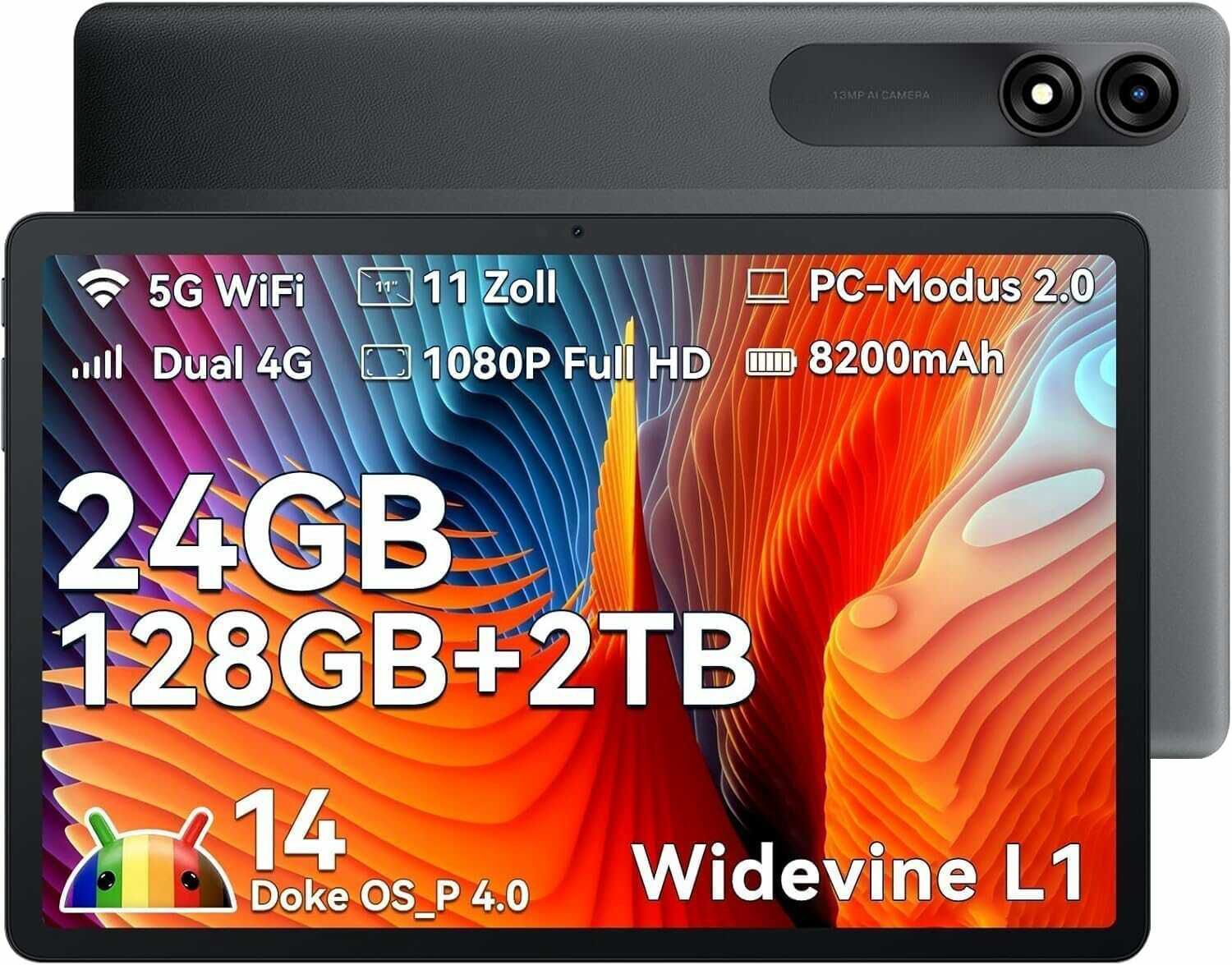 Blackview Tab 90 Tablet mit Android 14/ / 8GB Ram / 128GB Speicher 139,99€