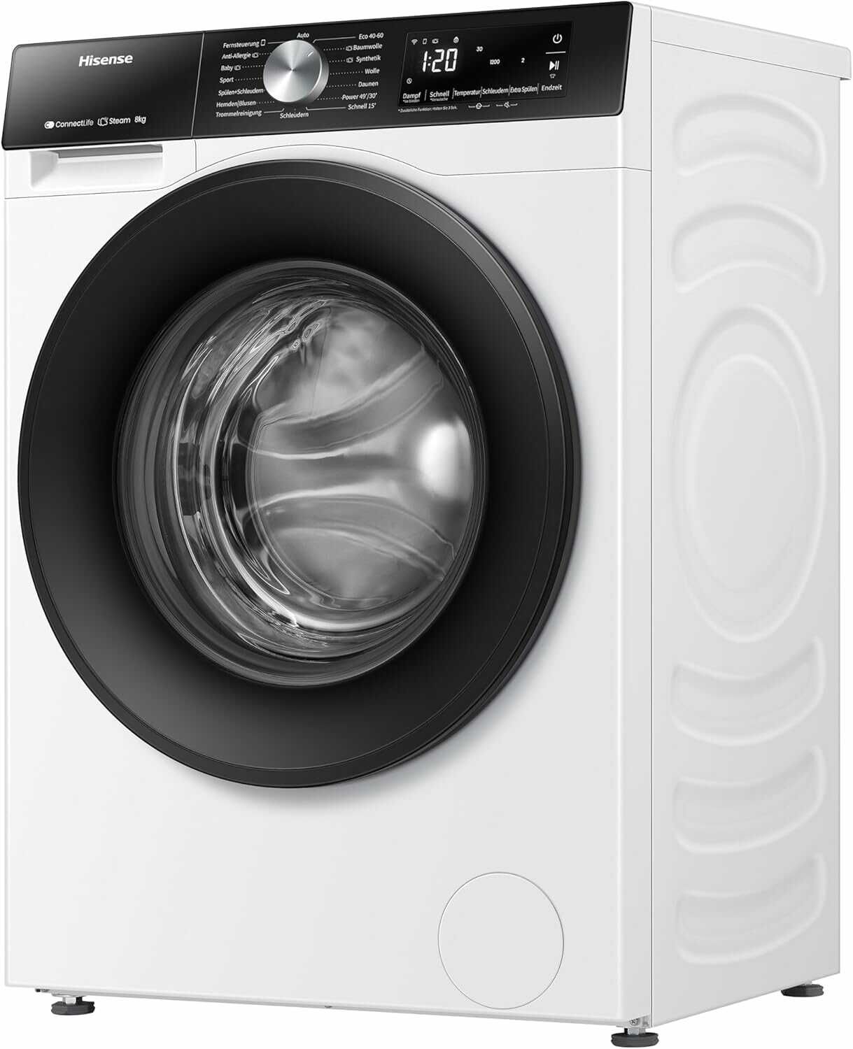 Hisense, 8kg   1400U/min   Dampf   WiFi   316,85€ statt  399,89€
