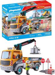 Playmobil 71750 Action Heroes   Baustellen LKW mit Kran für 24,89€ statt 29,99€