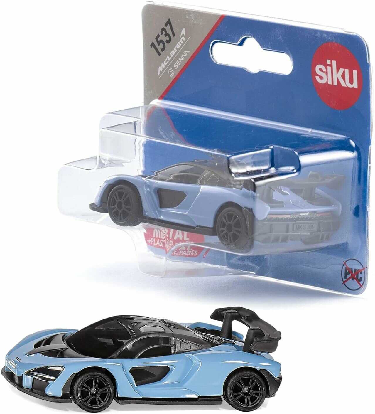 siku 1537, McLaren Senna Sportwagen, Metall/Kunststoff, Hellblau, Gummierte Reifen für 3,49€ PVG 4,79€ 