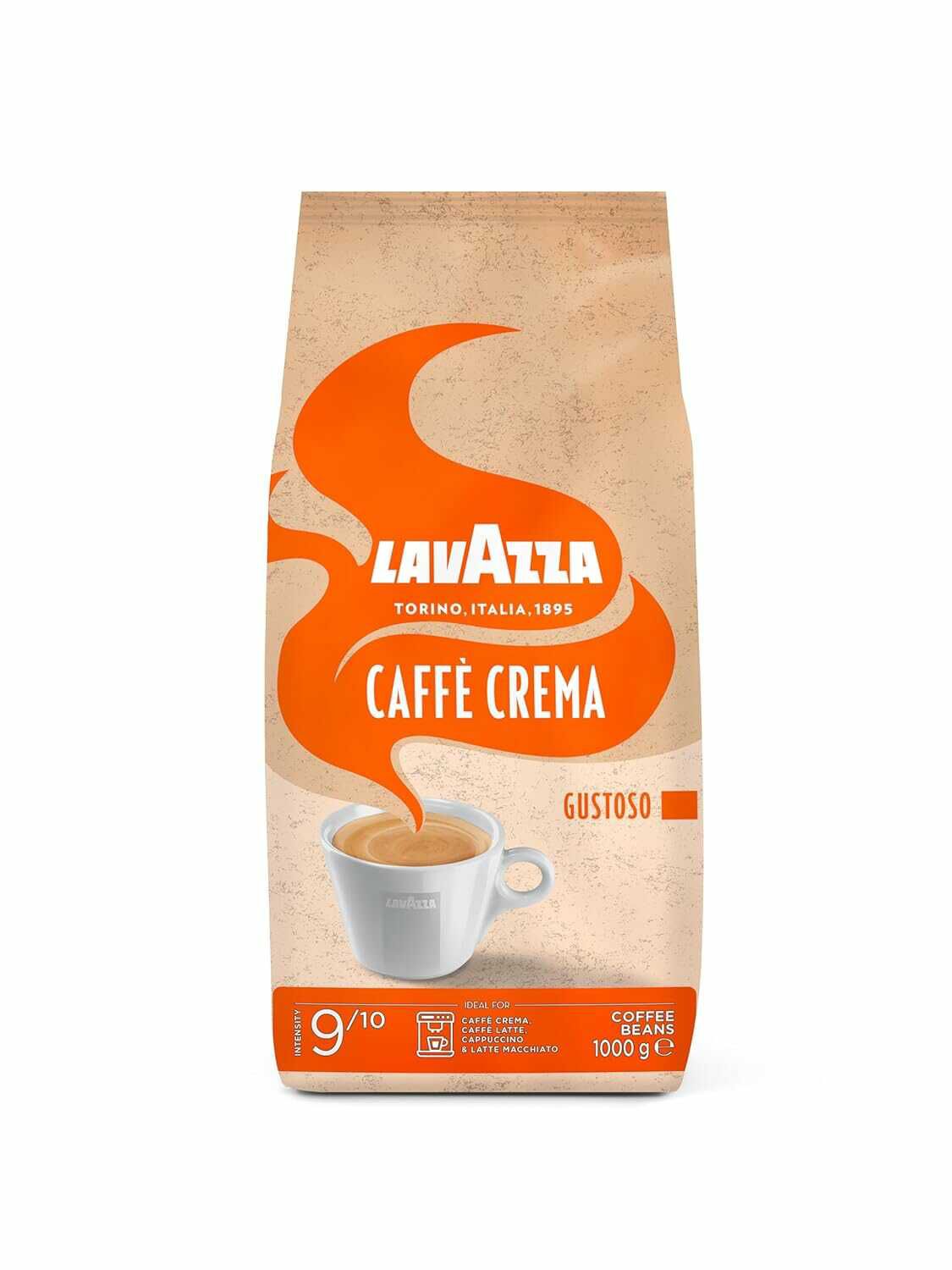 Lavazza, Caffè Crema Gustoso, Kaffeebohnen 1kg 10,62€ statt  17,99€