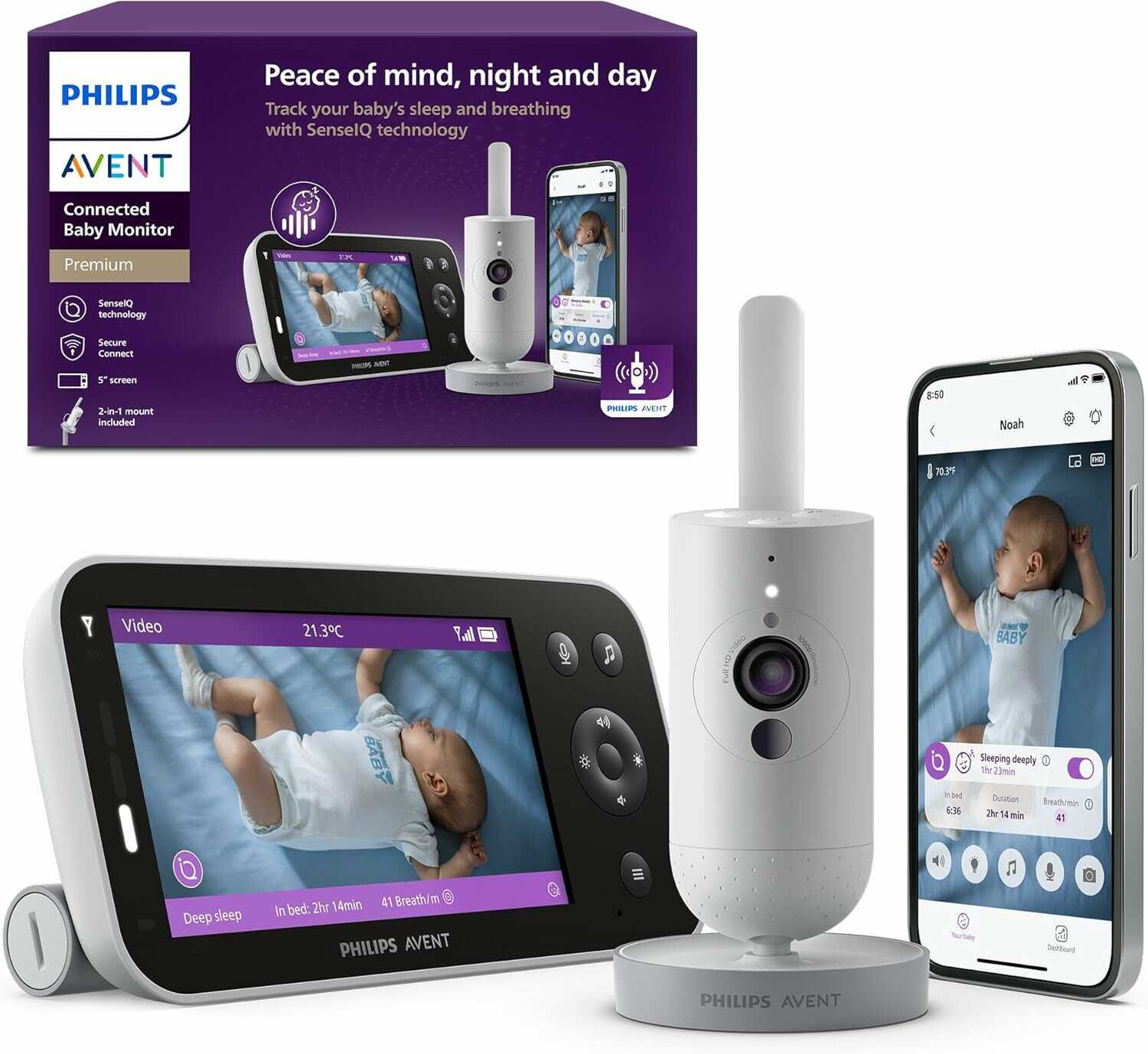 PHILIPS Avent Premium Connected Videophone SCD973/26 277,09€ statt 349,99€