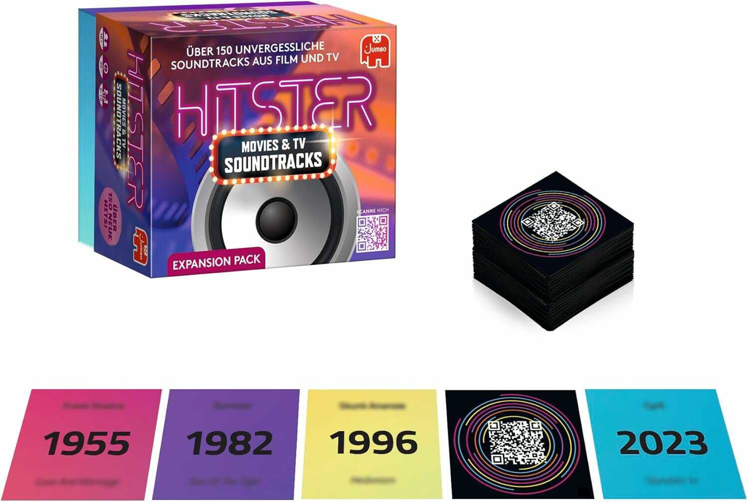 Hitster Film  & Serien Soundtracks, Deutsche Erweiterung, 154 Musikkarten, Party  & Kartenspiel  Für 8,99€ PVG 11,99€