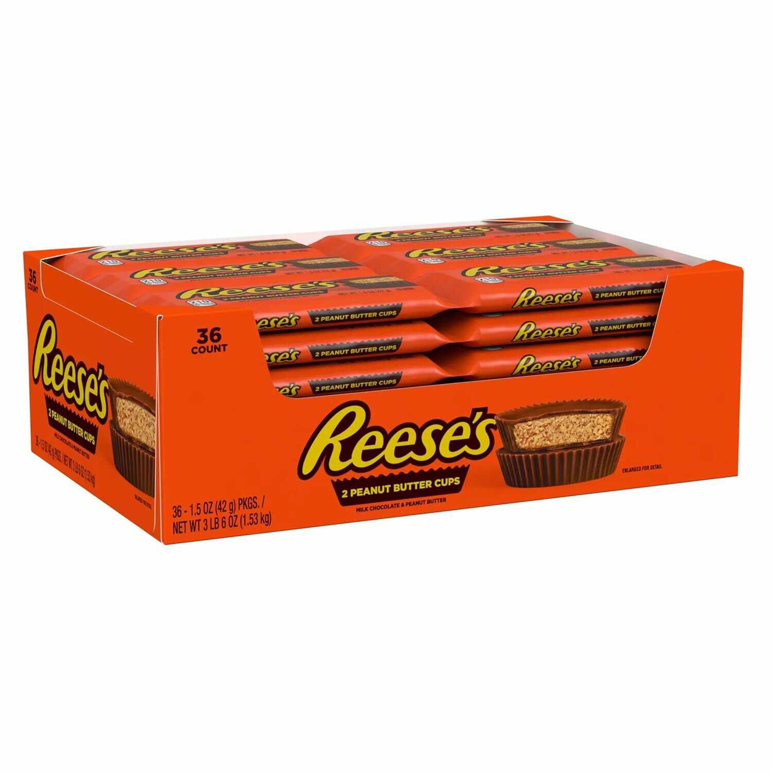 36 Reeses Peanut Butter Cups   Erdnussbutter Cup Riegel 24,14€ statt 28,40€