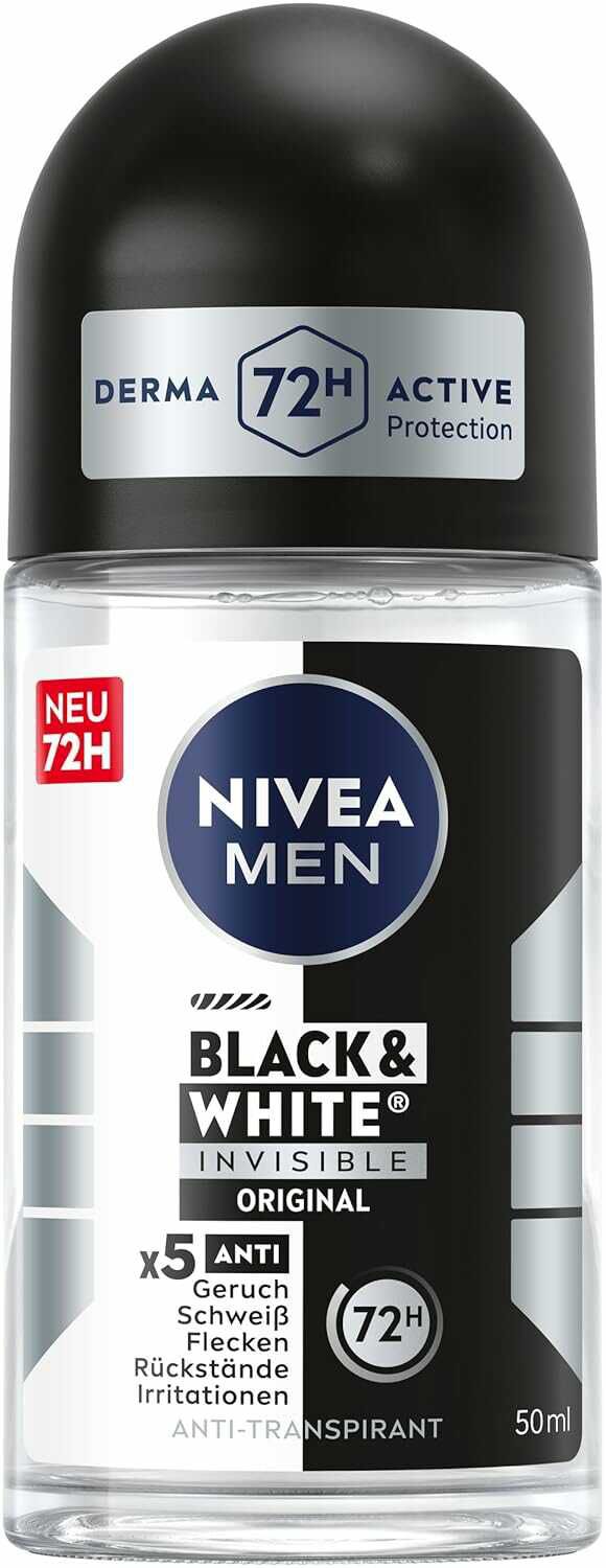 NIVEA MEN Black & White Invisible Deo Roll On 50ml 2,25€ statt 3,25€