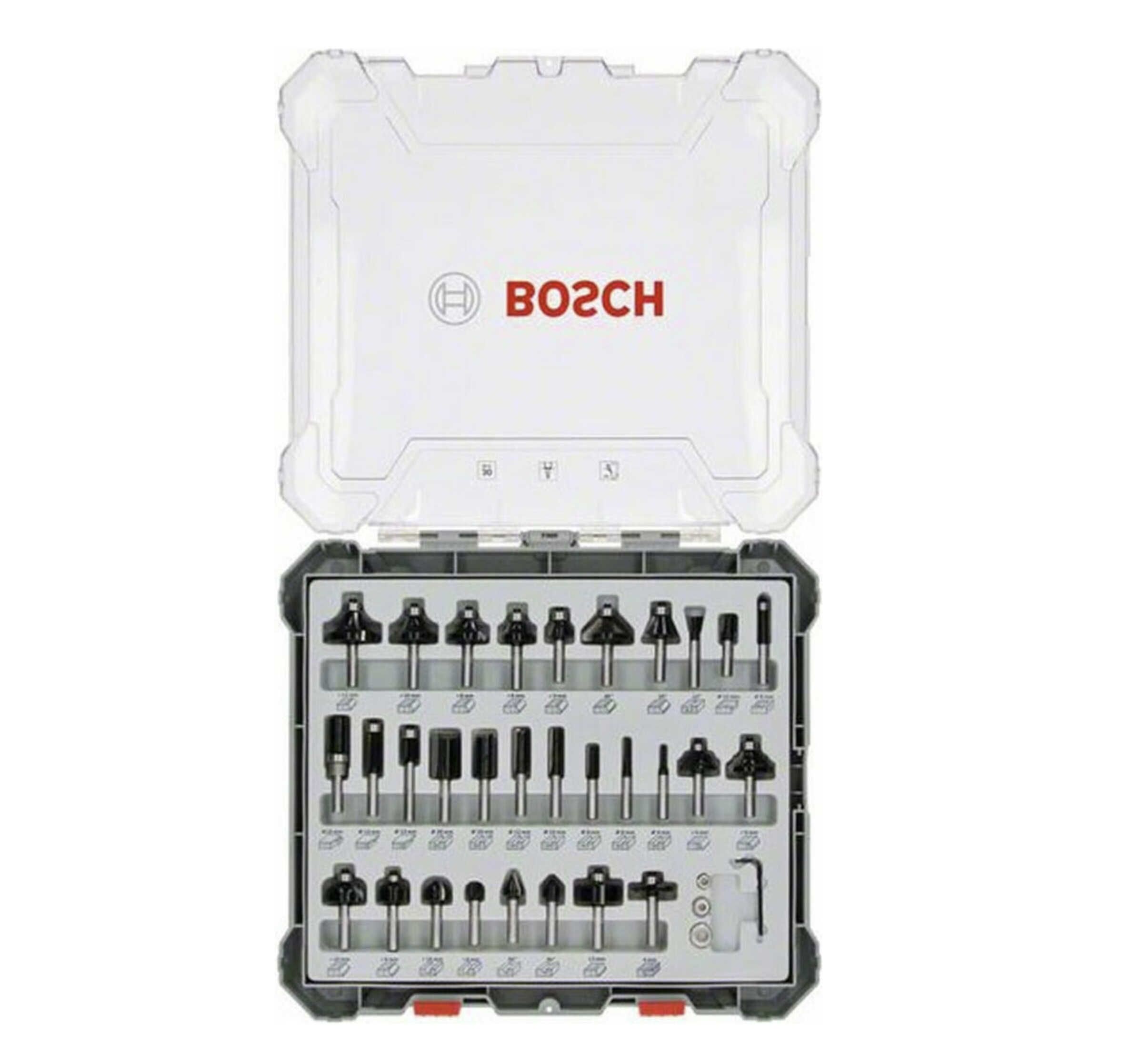 Bosch 30x PRO Fräser- Set, gemischt, Schaft 8 mm, 30-tlg. für 81,58€ statt 84,53€ Bosch 30x PRO Fräser Set, gemischt, Schaft 8 mm, 30 tlg. für 81,58€ statt 84,53€