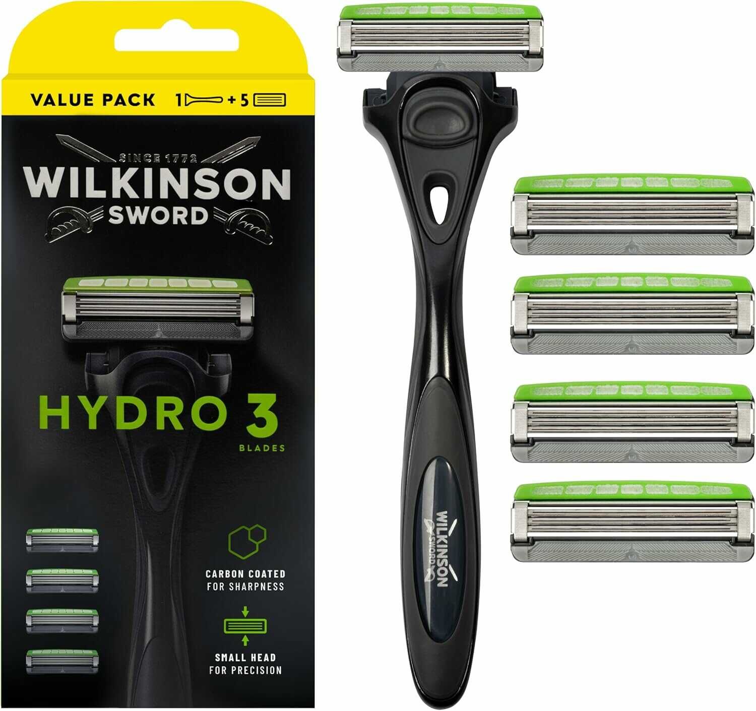 Wilkinson Sword Hydro 3 Rasierer +5 Rasierklingen 7,99€ statt 11,99€