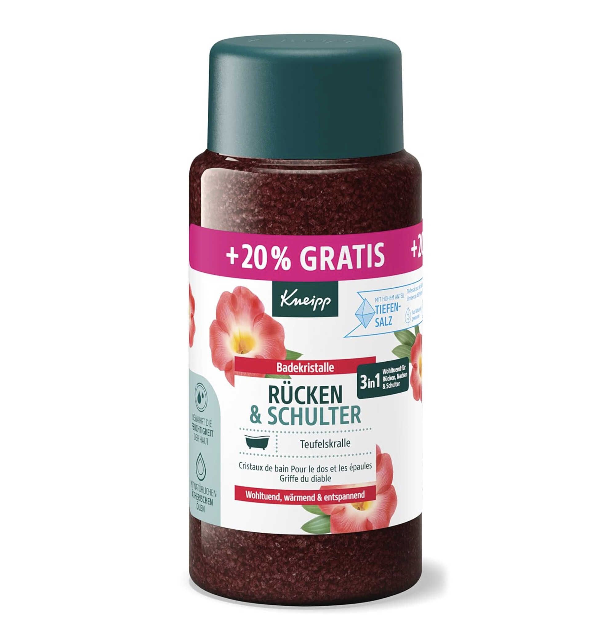 720g Kneipp Badekristalle Rücken & Schulter für 3,56€ statt 5,45€ 720g Kneipp Badekristalle Rücken & Schulter für 3,56€ statt 5,45€
