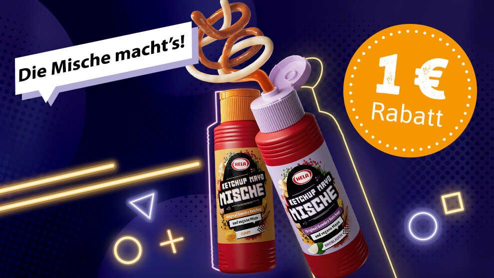 1,00€ Cashback Hela Ketchup Mayo Mische