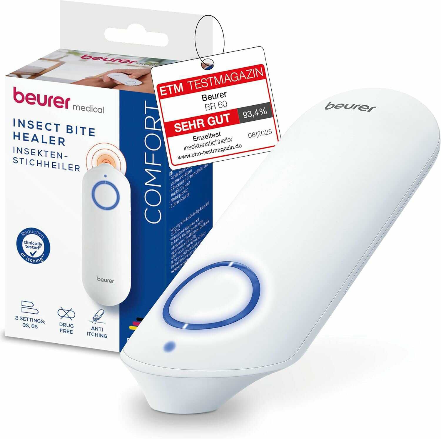 Beurer BR 60 Insektenstichheiler, Mückenstich Hitzestift zur Behandlung von Insektenstichen  und bissen für 16,99€ PVG 22,97€