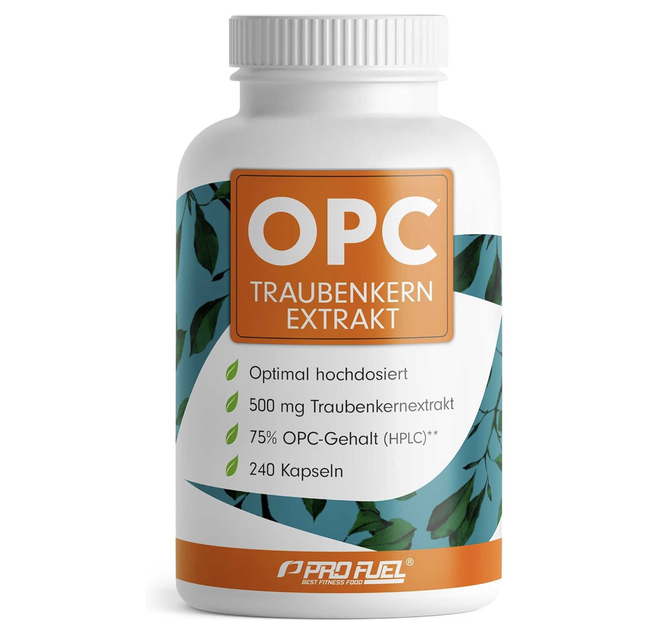 240er Pack ProFuel OPC Traubenkernextrakt mit 75% reinem O.P.C. je Kapsel ab 10,84€ statt 19,24€