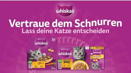 Whiskas Katzennahrung € 5,00 Cashback Whiskas Katzennahrung € 5,00 Cashback