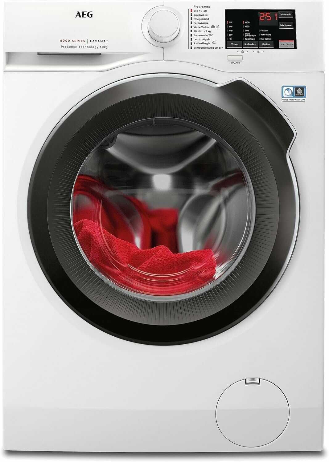 AEG L6AMZ48FL Waschmaschine 8 kg, Serie 6000 429€ statt 509,99€