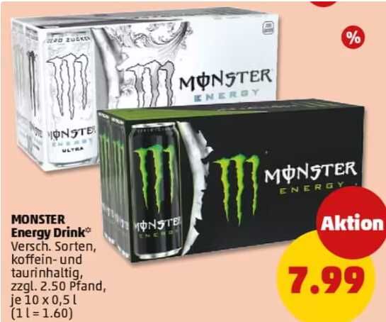 [Penny] Monster Energy im 10er Karton   79ct pro Dose