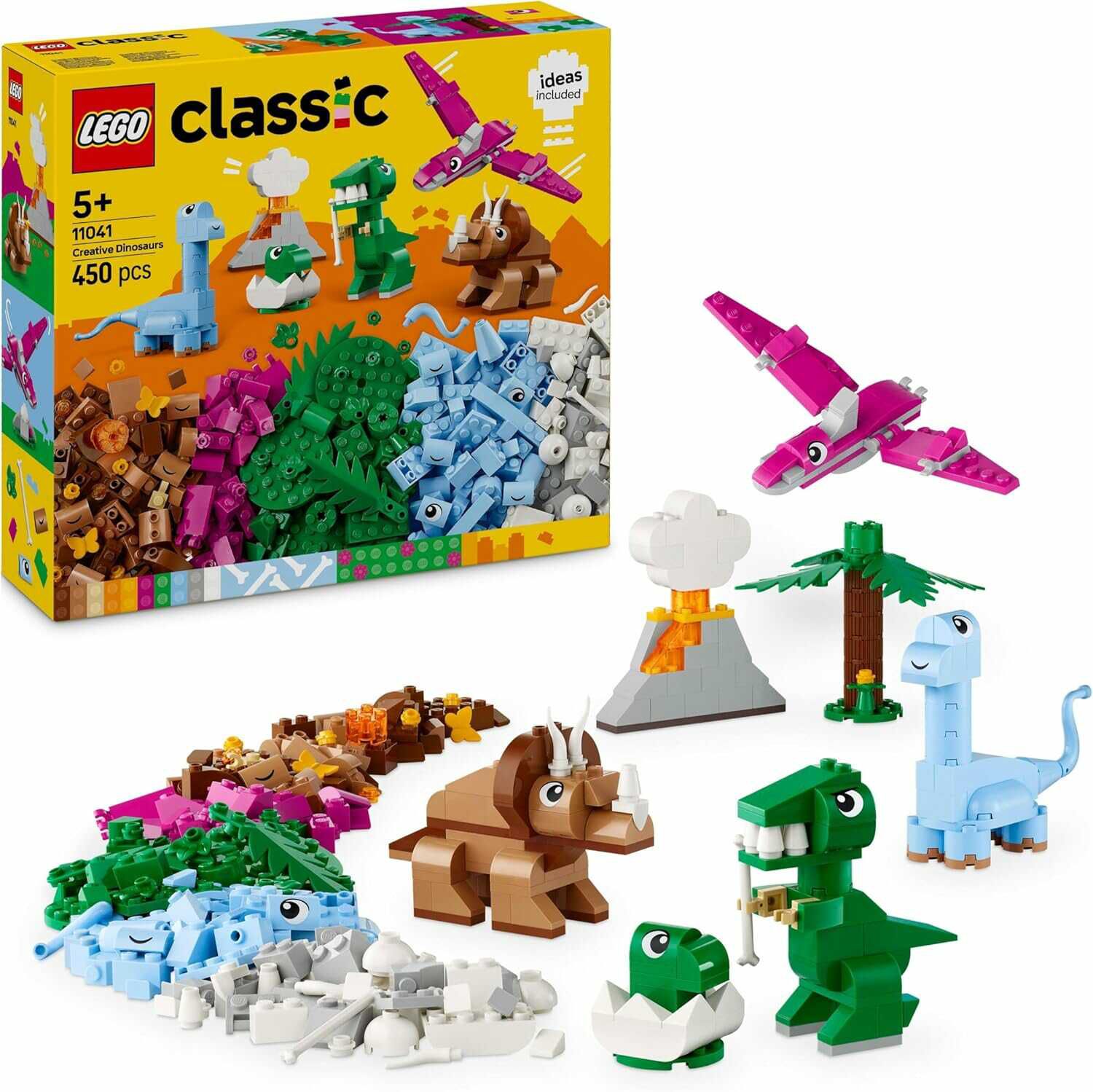 LEGO Classic Kreative Dinosaurier, Bauset mit Modellen und Tierfiguren aus Steinen für 21,99€ PVG 25,99€