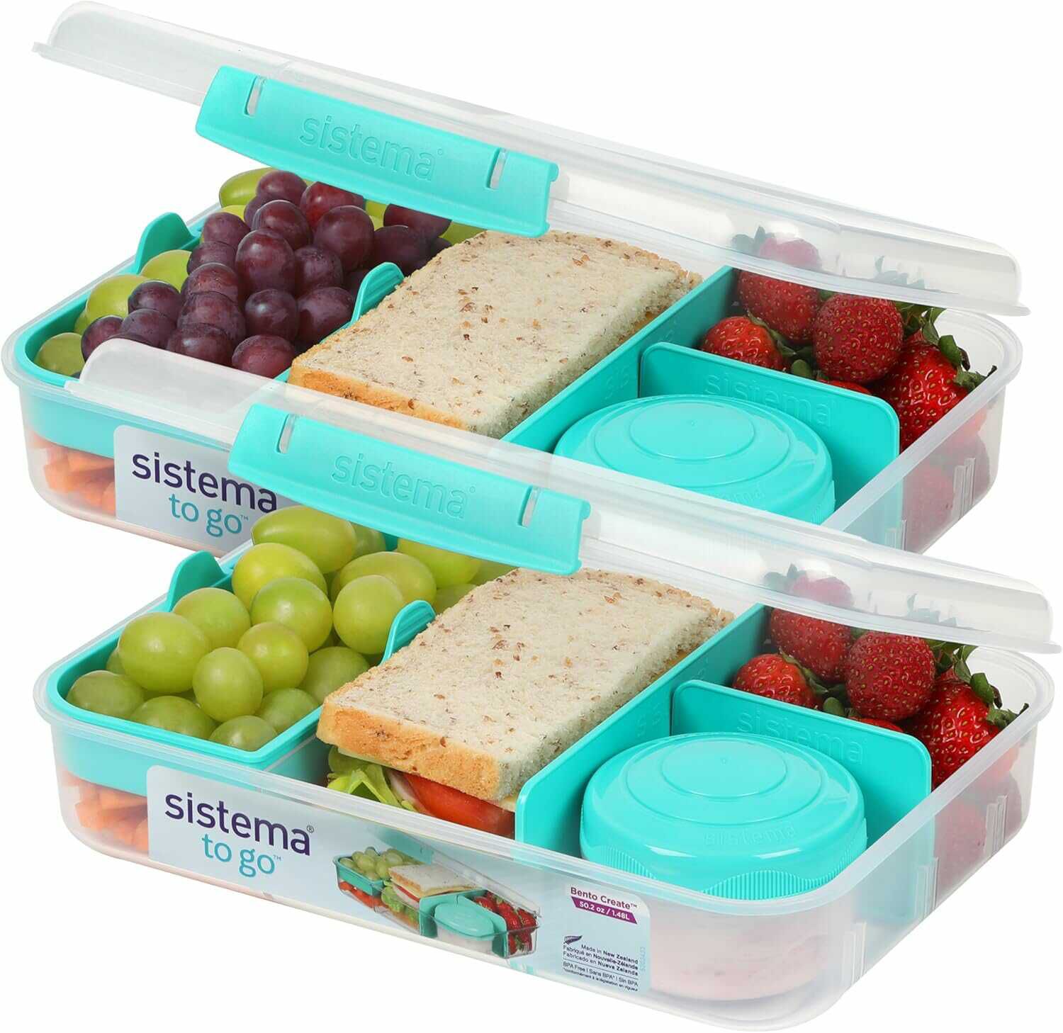 Sistema To Go Bento Box Create 2 Stück Lunchboxen 1,48L 13,39€  statt 25,98€