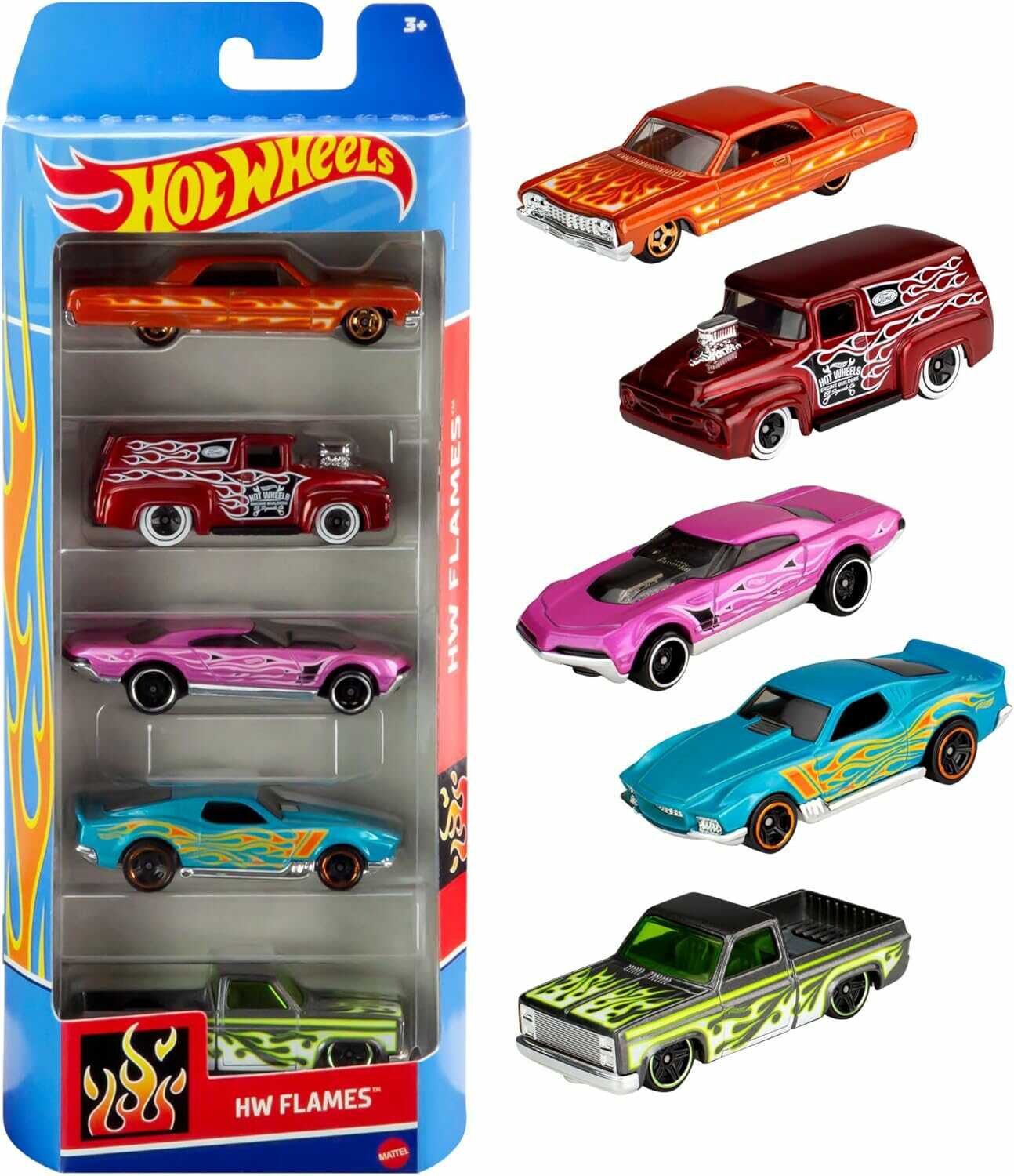 Hot Wheels 1806   Geschenkset, je 5 Fahrzeuge, zufällige Autos/Fahrzeugmodelle  Für 6,89€  PVG 12,03€