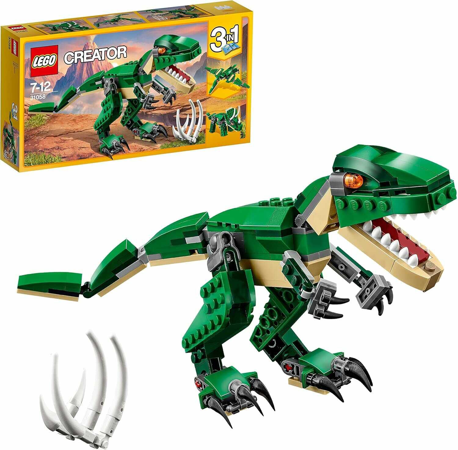 LEGO Creator Dinosaurier, 3in1 Spielzeug Modell zum Bauen von T Rex für  8,99€ PVG 13,94€