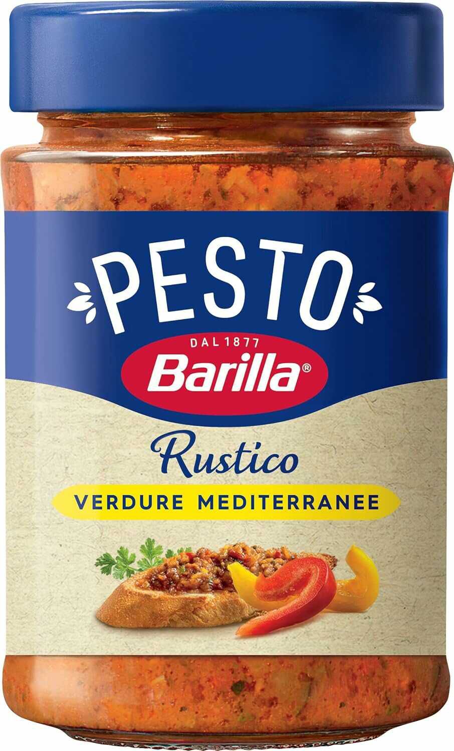Barilla Pesto Rustico Mediterraneo, Pomodori Secchi, Basilico & Zucchine je 1,99€ statt 3,39€ Barilla Pesto Rustico Mediterraneo, Pomodori Secchi, Basilico & Zucchine je 1,99€ statt 3,39€