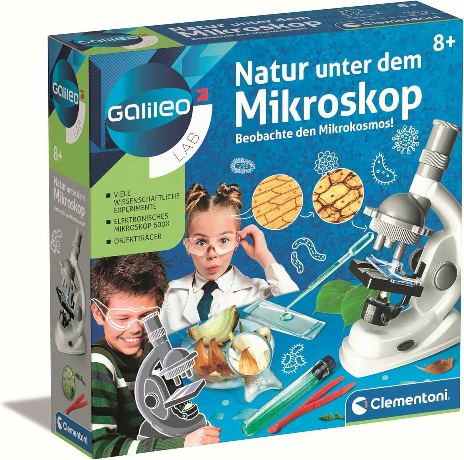 Clementoni Galileo Lab – Natur unter dem Mikroskop, Mikroskop für Kinder, Biologie Labor  für 18,67€ PVG 25,52€