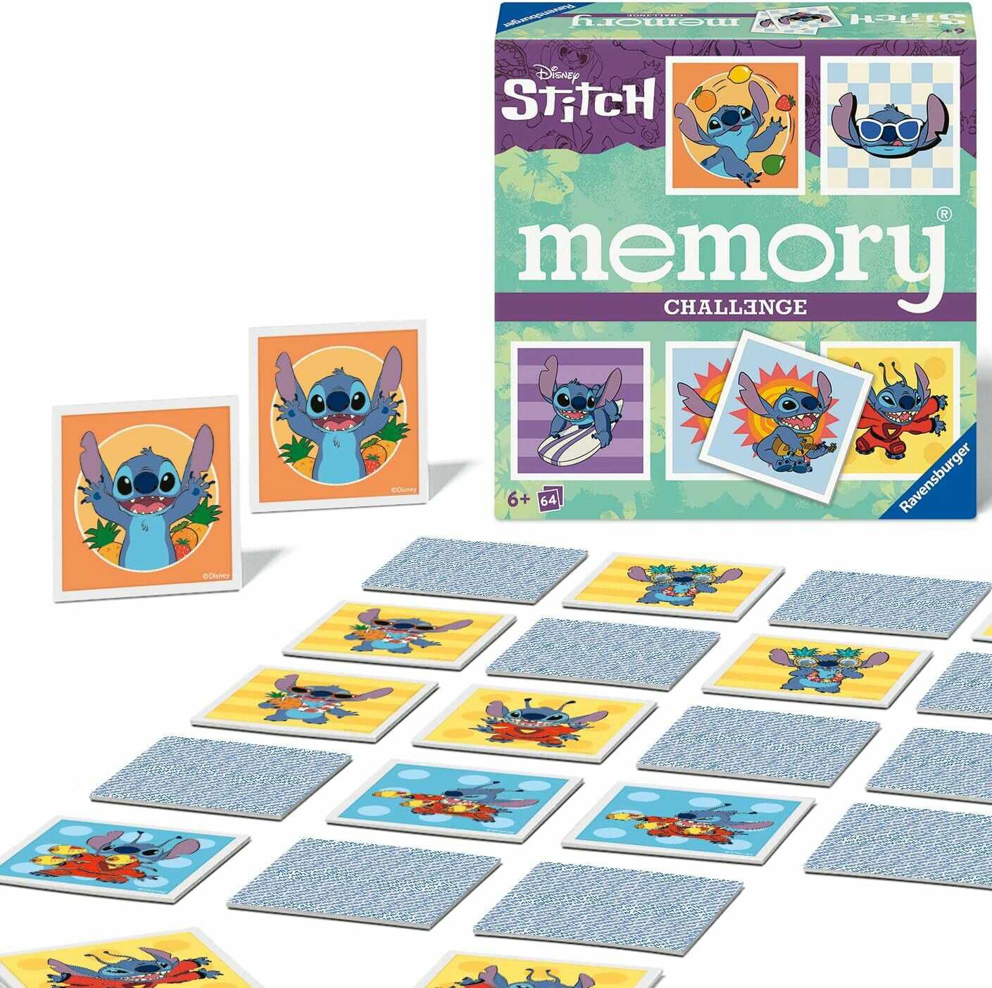 Ravensburger 24697   Challenge Memory Disney Stitch, EIN herausforderndes Memory für 2 8 Stitch Fans für 9,99€ PVG 13,99€