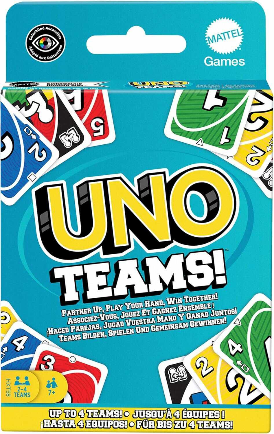 Mattel Games UNO Teams   Kartenspiel für Kinder 7,99€ statt  11,43€