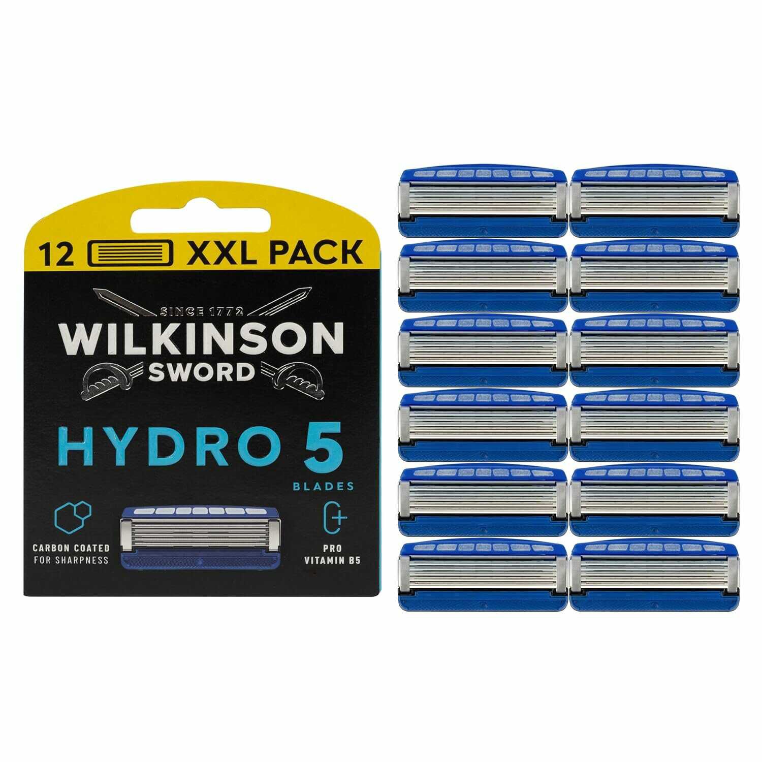 Wilkinson Sword   Hydro 5 Rasierer für Männer, 12 Ersatzklingen 14,91€ statt  24,99€