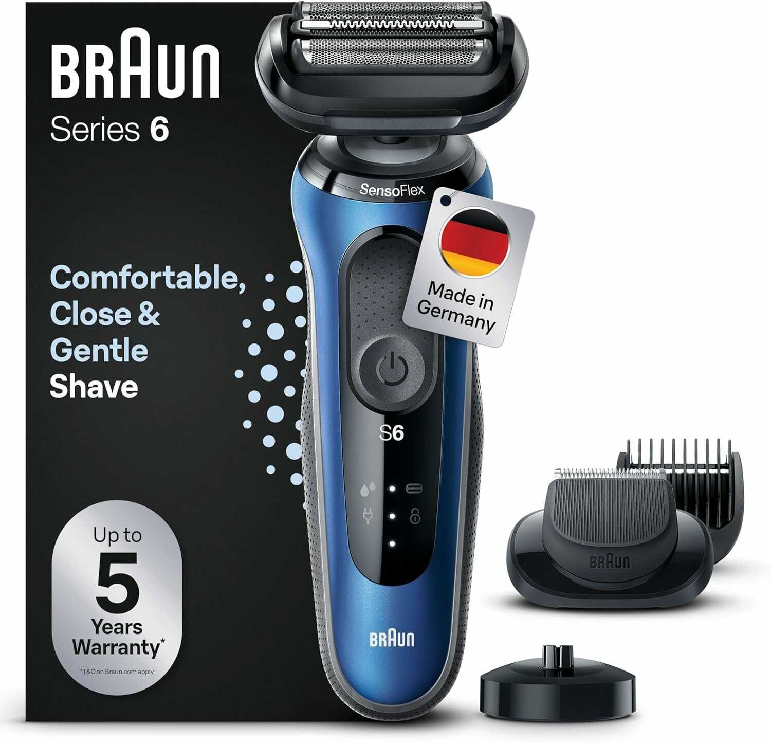 Braun Series 6 Elektrorasierer 61 B4500cs, blau 119,99€ statt 162,99€