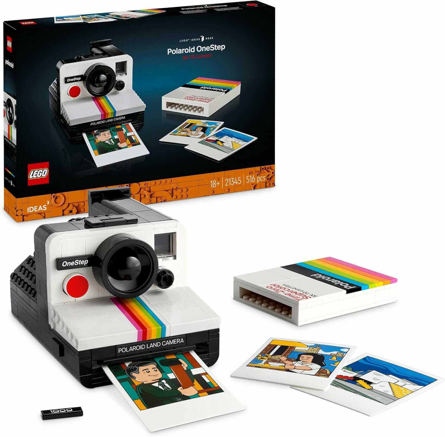 LEGO Ideas Polaroid OneStep SX 70 Kamera Set für Erwachsene für 39,99€ PVG 44,98€