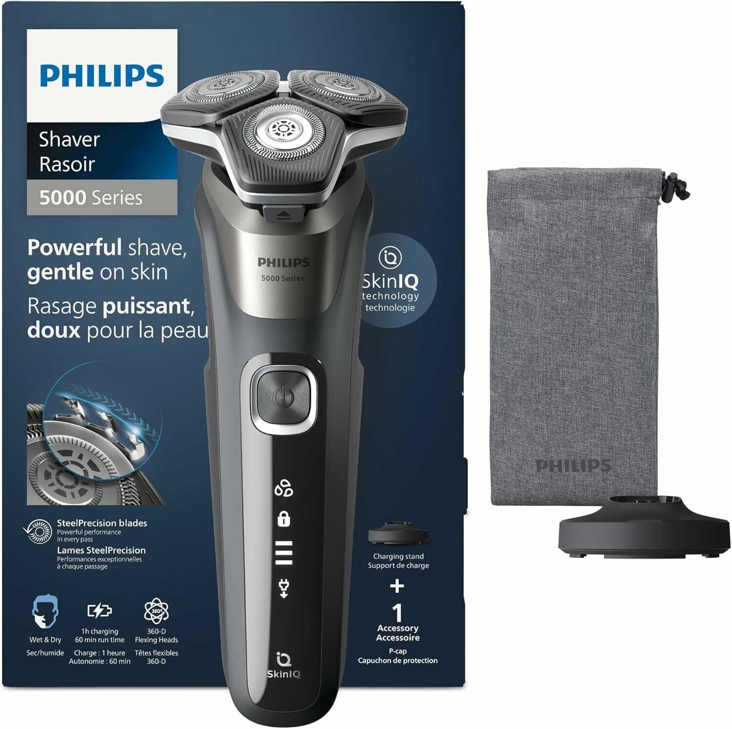 PHILIPS Shaver Series 5000 – Elektrischer Nass  & Trockenrasierer (Modell S5887/13) 89,99€ statt 95,90€
