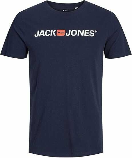JACK & JONES Male T Shirt, Farbe: Navy Blazer, (Größen XS, S, M, , XL, XXL) 8,99€ statt 12,99€