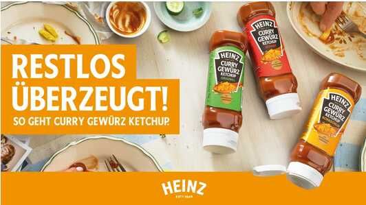 Heinz Curry Gewürz Ketchup 50 % Cashback
