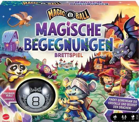 Mattel Magic 8 Ball „Magische Begegnungen“ kooperatives Brettspiel, 2–4 Spieler, ab 7 Jahren | Müller Abholung Mattel Magic 8 Ball „Magische Begegnungen“ kooperatives Brettspiel, 2–4 Spieler, ab 7 Jahren | Müller Abholung