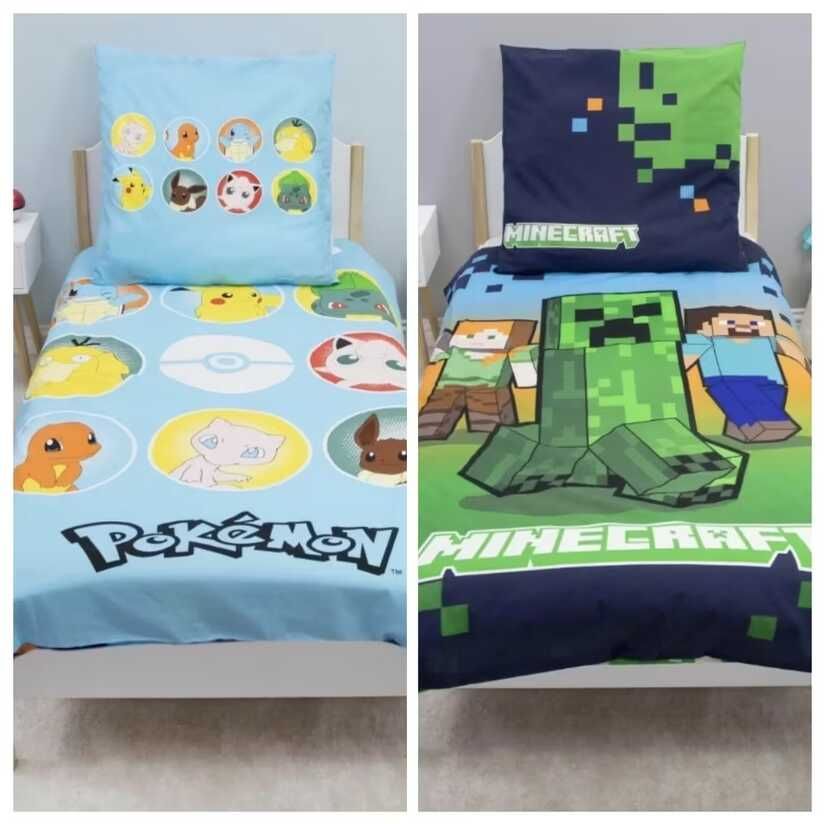 (OFFLINE LIDL) Minecraft & Pokémon Wendebettwäsche 135 × 200 cm bei Lidl 9,99€ statt 19,99€