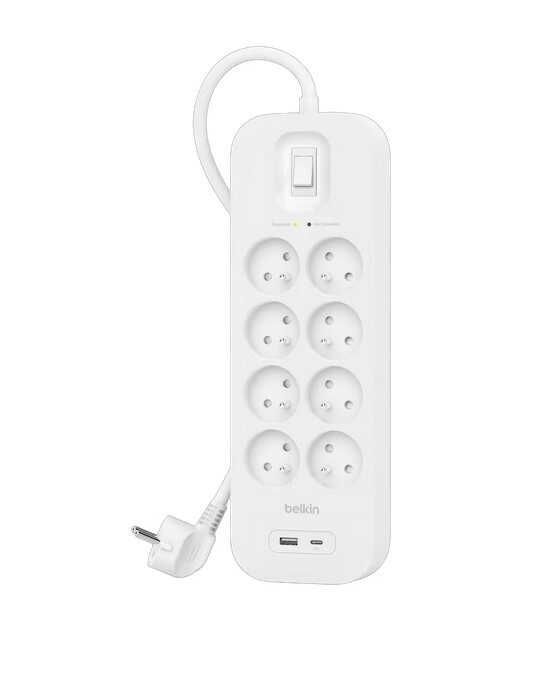 Belkin Überspannungsschutz mit 900 Joule und 8 Steckdosen (inkl. 1x USB-C- / 1x USB-A-Anschluss) für 25,90€ statt 49,99€ Belkin Überspannungsschutz mit 900 Joule und 8 Steckdosen (inkl. 1x USB C / 1x USB A Anschluss) für 25,90€ statt 49,99€
