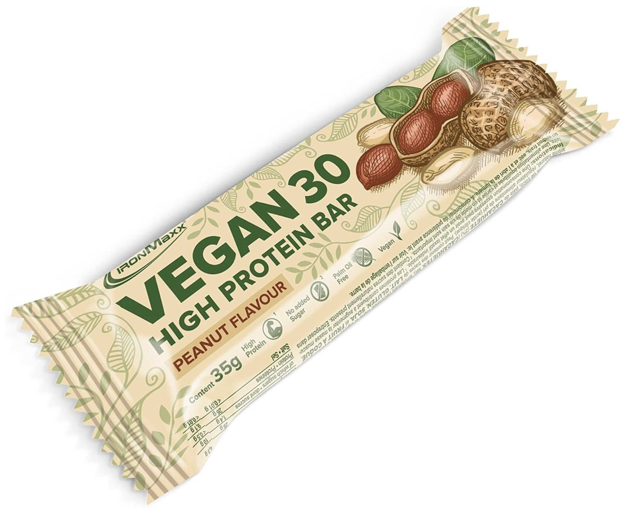 24x Vegan 30 Protein Bar Peanut High Protein Riegel 35g ohne zusätzlichen Zucker ab 13,24€ statt 16,40€