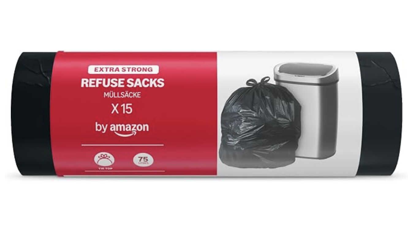 15x by Amazon Extrastarker Müllsack (Bindegriff), 75 Liter für 1,90€ statt 4,35€ 15x by Amazon Extrastarker Müllsack (Bindegriff), 75 Liter für 1,90€ statt 4,35€