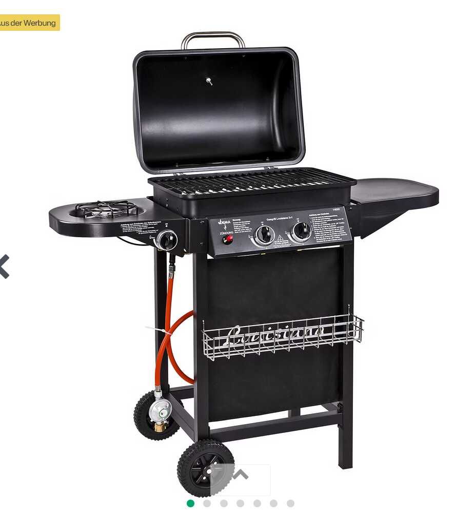 Gasgrill / Grillwagen Louisiana 2+1, 3 Flammen, BBQ 94,99€ statt 179,99€ Gasgrill / Grillwagen Louisiana 2+1, 3 Flammen, BBQ 94,99€ statt 179,99€