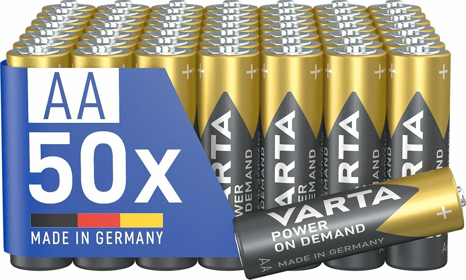 VARTA Batterien AA, 50 Stück [Sparabo   Prime] 17,14€ statt 19,60€