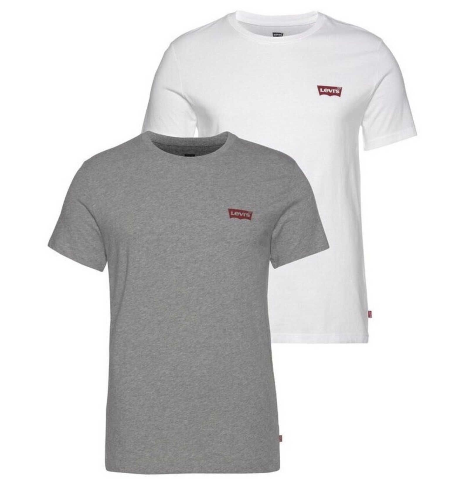 Nur Größe S: Levis Herren 2 Pack Crewneck Graphic Tee T Shirt für 9,44€ statt 32€