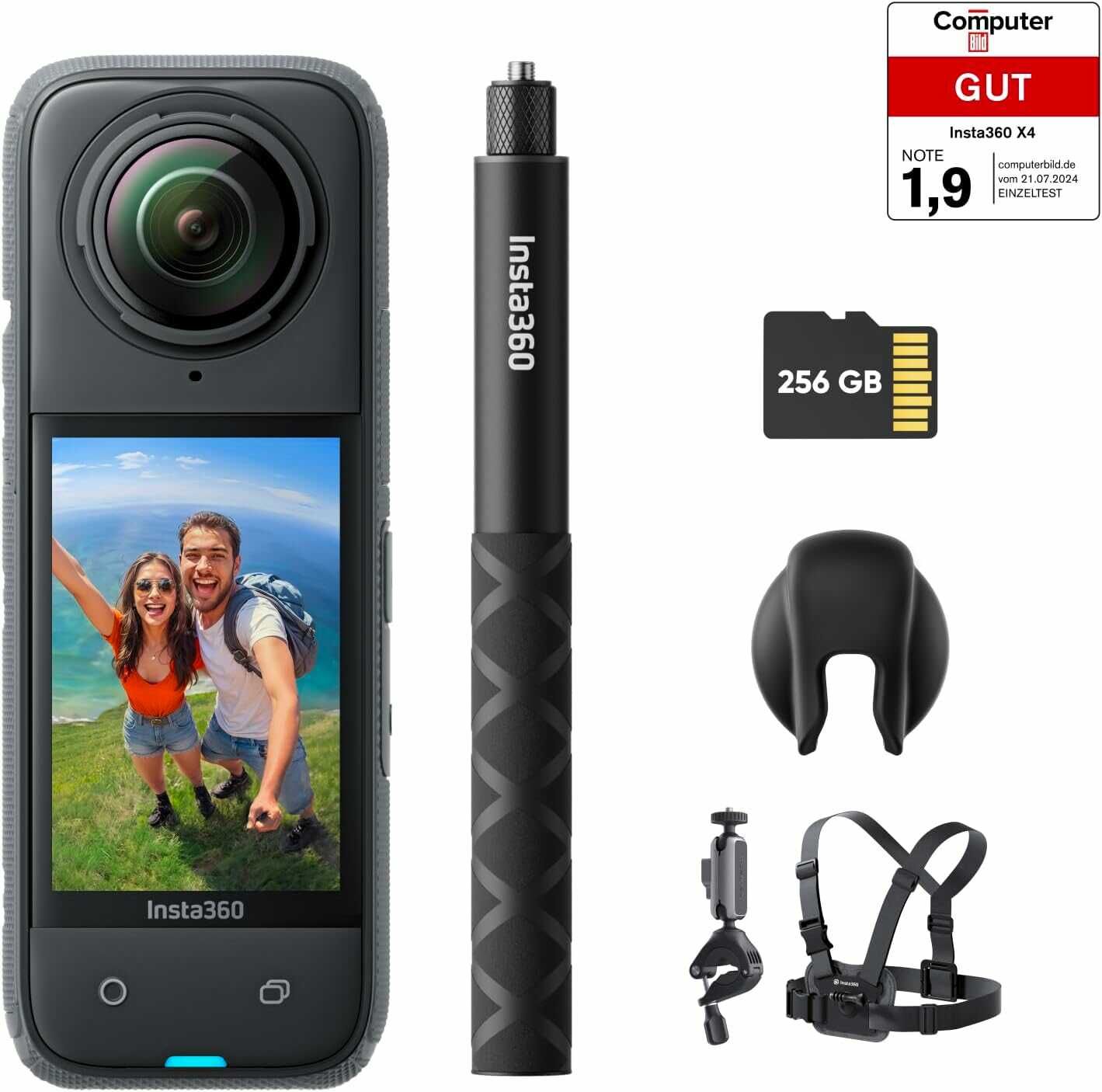 Insta360 X4 Fahrrad Bundle (Actioncam, 360°) 399€ statt 475,99€