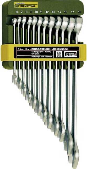 Proxxon Industrial Ring-Maulschlüssel-Satz 12teilig, Slim Line, Schlüsselweite (Metrisch) 6 - 19mm 26,33€ statt 30,82€ Proxxon Industrial Ring Maulschlüssel Satz 12teilig, Slim Line, Schlüsselweite (Metrisch) 6 19mm 26,33€ statt 30,82€