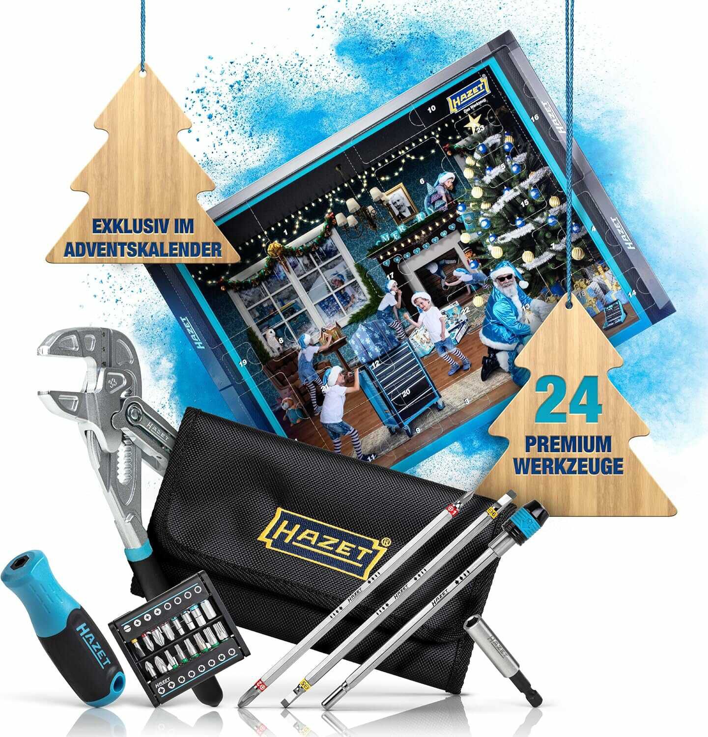 HAZET Adventskalender 2024 I 24 teiliger Premium Werkzeug Satz  46,02€ statt  94,90€