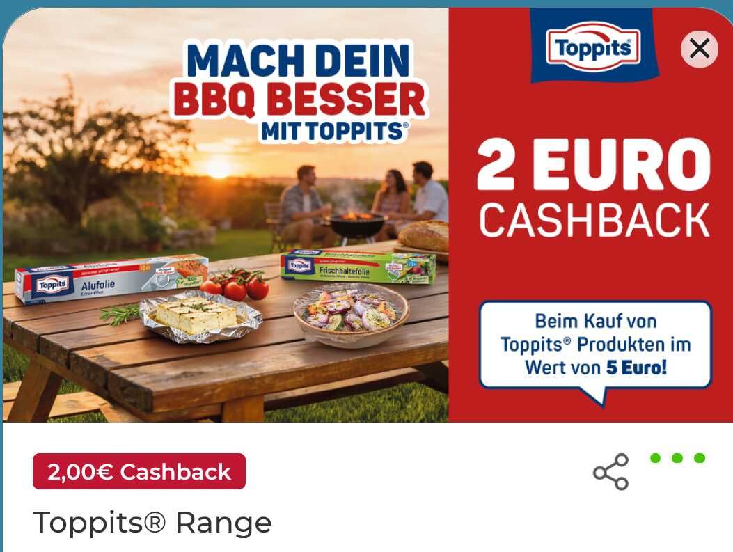 2,00€ Cashback Toppits® Range