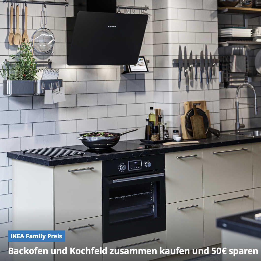 IKEA: Backofen + Kochfeld = 50.  € sparen