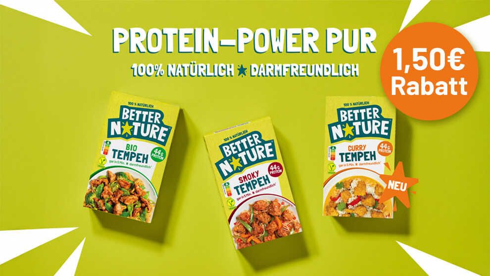1,50€ Cashback Better Nature Tempeh