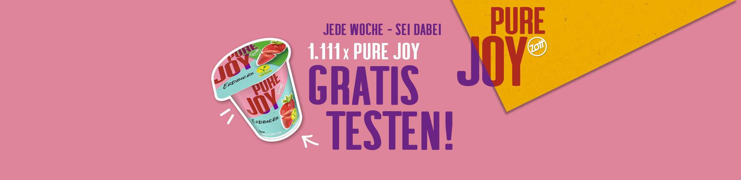 [Gratis testen] Bis zu 2x „Pure Joy“ Produkte per Cashback (Wochenkontingent beachten)